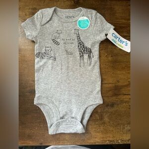 Carter's Gray Animal Friends Bodysuit